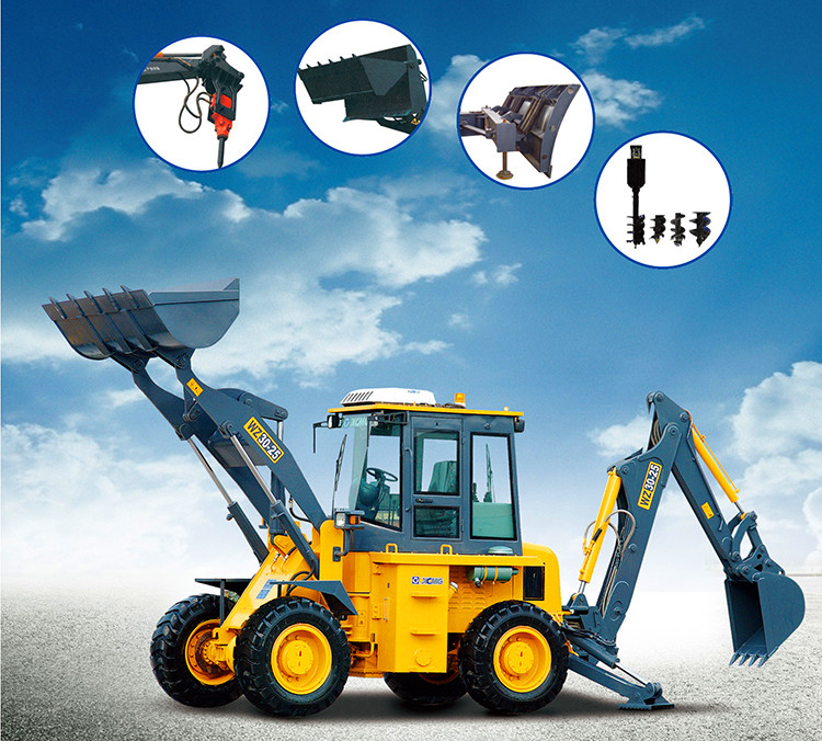 XCMG Official 3 ton mini backhoe loaders WZ30-25 China new back hoe loader spare parts for sale